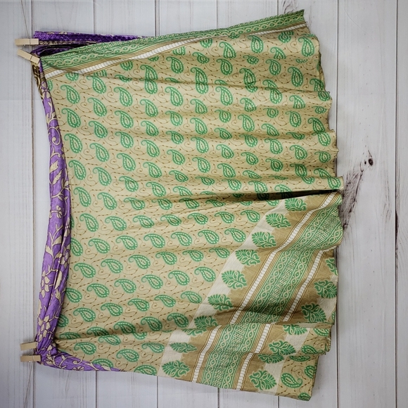 Darn Good Yarn Sari Silk Wrap Skirt Tea Goddess - Picture 4 of 16